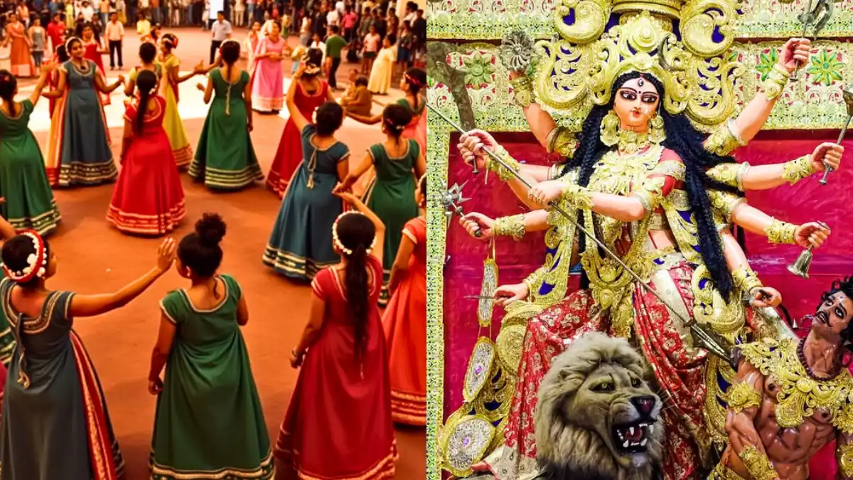 durga puja vs navratri